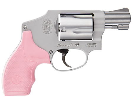S&W 642 38SPL+P 1.875" FS 5-SHOT SS PINK RUBBER - for sale