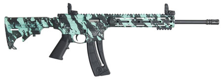 S&W M&P15-22 SPORT 22LR 16.5" 25-SH 6-POS STK ROBINS EGG BL< - for sale