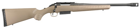 RUGER AMERICAN RANCH FDE 450 BUSHMASTER 16.12" THREADE< - for sale