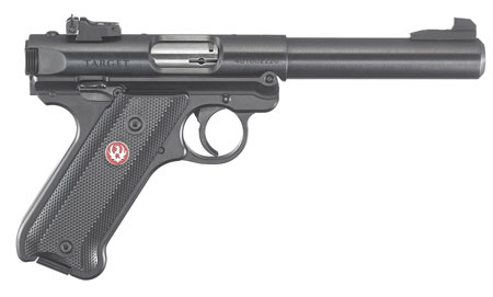 RUGER MARK IV TARGET 22LR 5.5" BULL AS BLACK PLASTIC - for sale