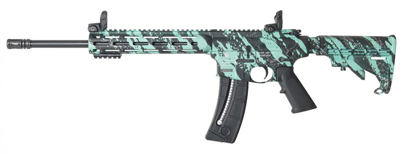 S&W M&P15-22 SPORT 22LR 16.5" 25-SH 6-POS STK ROBINS EGG BL< - for sale