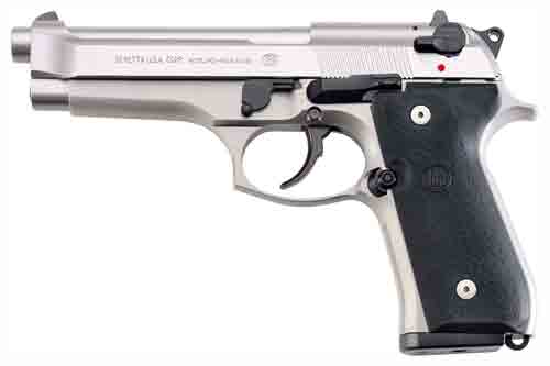 BERETTA 92FS 9MM 4.9" 15RD INOX BLACK RUBBER GRIPS USA - for sale